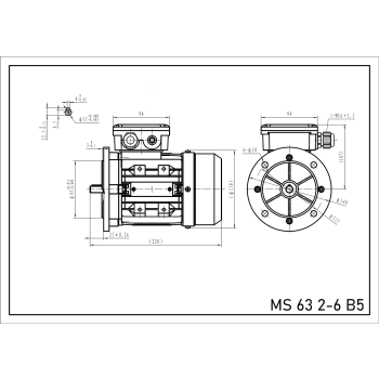 Silnik elektryczny 0,12kW 900 obr/min. 63 B5